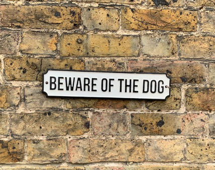 37cms Beware of dog plaque